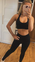 Black Halter Gym Set
