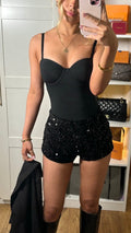 Black Shaped Fitted Bodysuit