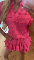 Hot Pink Ruffle Co- Ord