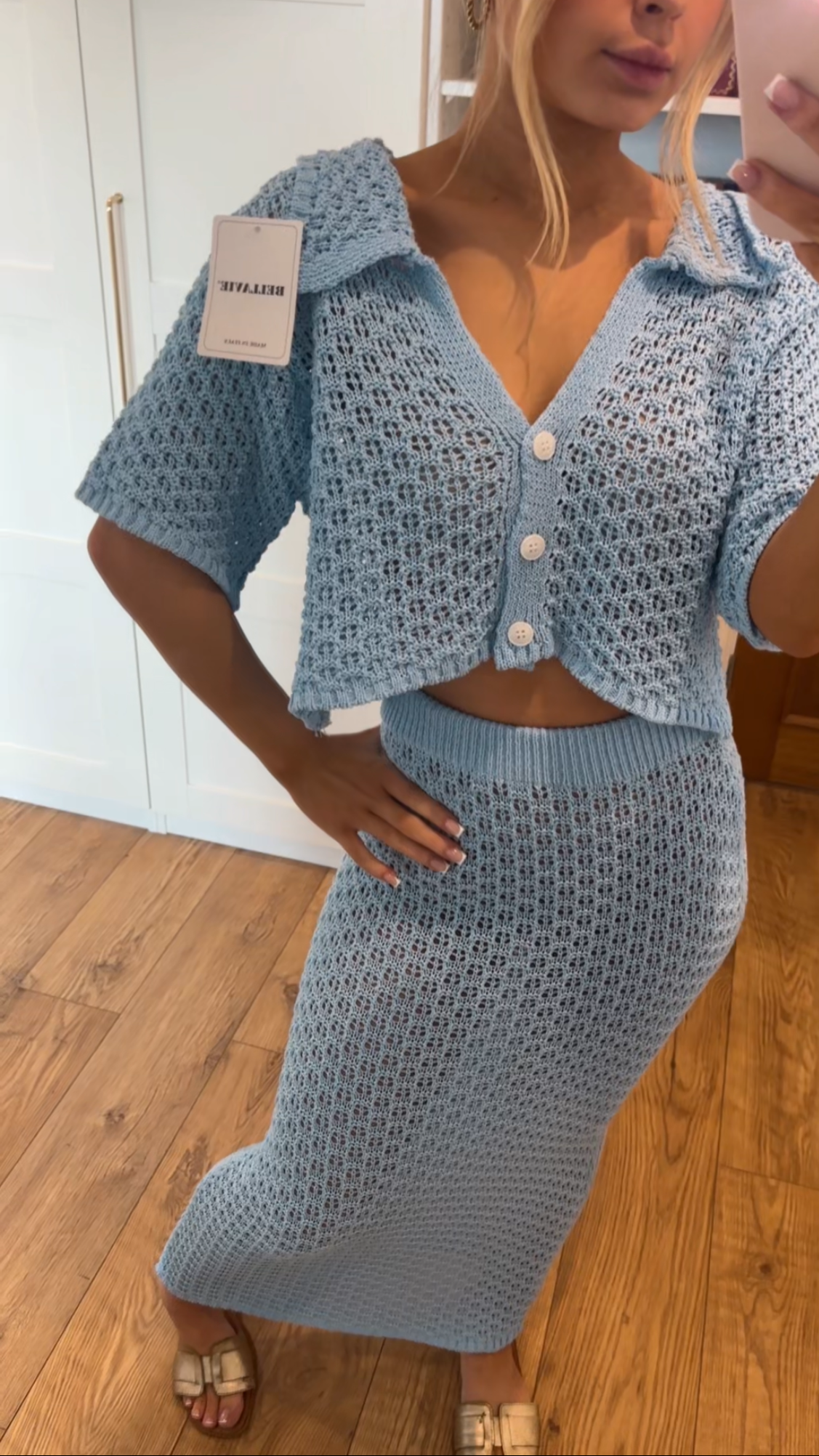 Blue Crochet Cover Up